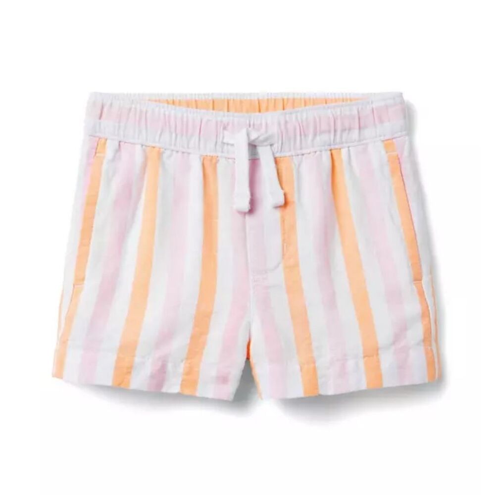Janie and Jack Boys Gray Malin Striped Shorts in Pastel Pink Stipe Size 18/24 M